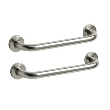Imagem de Kit 2 Barras de Apoio 80cm Aço Inoxidável Polido Barra de Apoio para Box Banheiro Idoso Premium