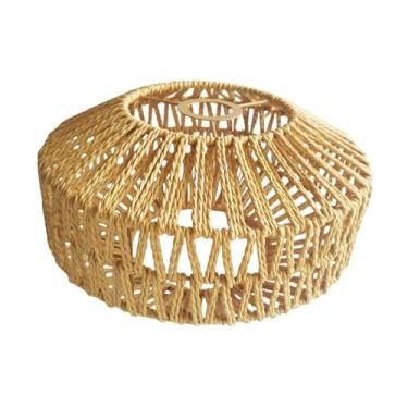 Imagem de Ｂｅｓｇａ Abajur de tecido, abajur de corda de papel, capa de luminária de teto, acessórios para cozinha, bar, decoração de casa