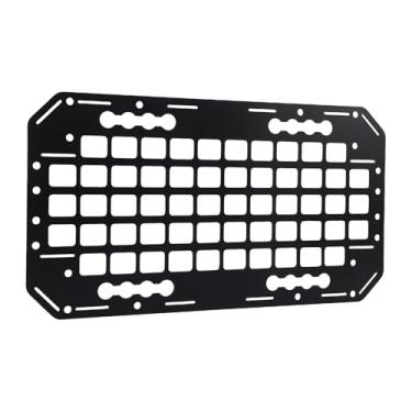 Imagem de POCREATION Painel Molle Cama do Caminhão 10,51x19,25x0,08in Placa de Armazenamento de Alumínio para Serviço Pesado Com de Montagem Em Esteira L para SUVs, Picapes, Caminhões, Trailers,