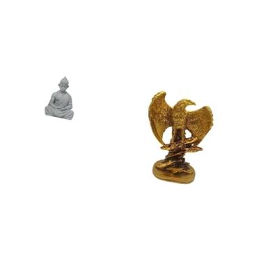 Imagem de Fenteer Estátua de Macaco Buda, Figura Budista Colecionável em Miniatura, Escultura de Sun Wukong, Decorativa para Pátio de Hotel, Quintal, Enfeite de Mesa, a