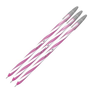 Imagem de Kit com 3 Canetas Gel Spiro Ponta 0.7mm Rosa CiS Escolar Colorida Aula Vibrante Texto Marcador Suave