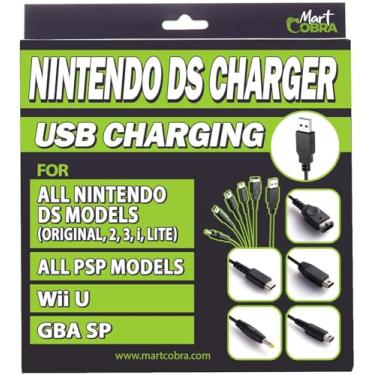 Imagem de Mart Cobra 5 in 1 USB Charger Cable Compatible for Nintendo DS Charger, Gameboy Advance SP Charger, DS Lite Charger, DS Charger, GBA SP Charger, 2DS/3DS/DS Lite/GBA SP/Wii U/PSP - DS Charger Nintendo