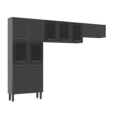 Imagem de Cozinha De Aço Compacta 3 Peças Grafite Estilo Bertolini Grafite