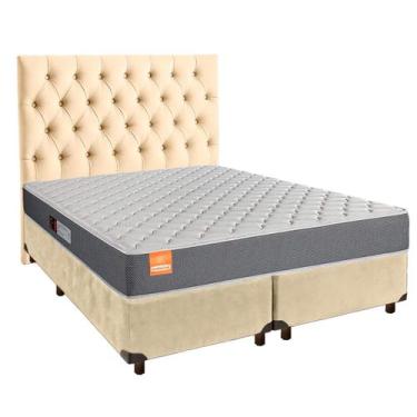 Imagem de Cama Box Bipartido com Colchão D23 Casal Pro Inducol e Cabeceira