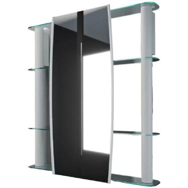 Imagem de Armário 62x64cm Sobrepor Slip I Silver - 13137 - Cris-metal Armario 62x64cm Sobrepor Slip I Silver 13137 Cris-metal