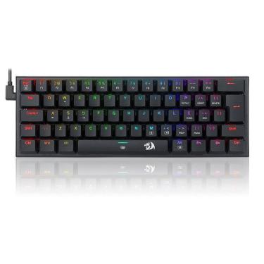 Imagem de Teclado Mecânico Gamer Redragon Anivia, RGB, Switch Blue, ABNT2, Preto - Preto - Unissex - Único-Unissex