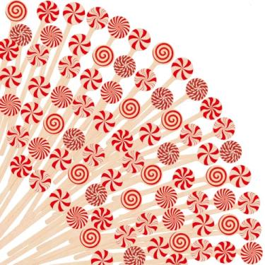 Imagem de Teenyyou 360 peças de mexedor de café de madeira de doces de Natal, misturadores de bebidas descartáveis de madeira para coquetéis de Natal, misturador de bebidas para café, leite, coquetel, chá