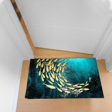 Imagem de Tapete de banho - tapete de banheiro, antiderrapante, secagem rápida, resistente a manchas, fácil de limpar, tapete de chuveiro para banheira e chuveiro, 30 x 45 cm