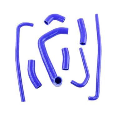 Imagem de XAJINGSU Kit de mangueira de refrigeração de radiador de silicone para Kawasaki ZX7R 1996-2003 97 98 99 01 02 3 camadas 4,5 mm 11 cores (azul brilhante)