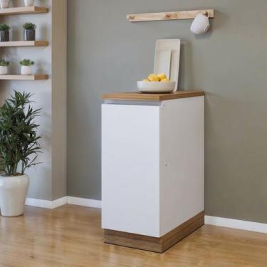 Imagem de Balcão 1 Porta com Rodapé 40cm 100% Mdf Rainha - Nesher Móveis