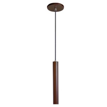 Imagem de Pendente Luminária Tubo Marrom 30 Cm - AZ Casa Decor