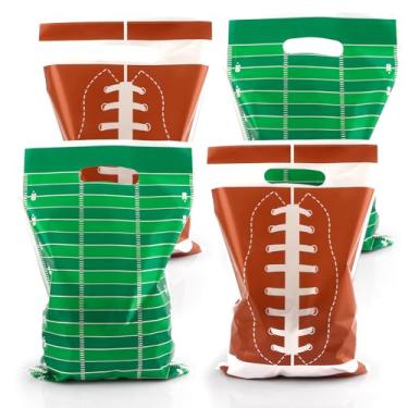 Imagem de 100 peças de sacos de brindes de futebol, sacos de festa de futebol, lembrancinhas de festa de aniversário de futebol para crianças, rugby, esportes, sacos de doces, sacolas de presente, dia de jogo,