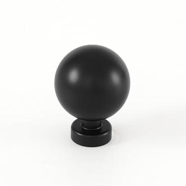 Imagem de NIBNIE Pacote com 10 puxadores de armário de cozinha preto fosco de 2,5 cm de diâmetro, puxador de gaveta retrô clássico vintage para gaveta armário cômoda guarda-roupa