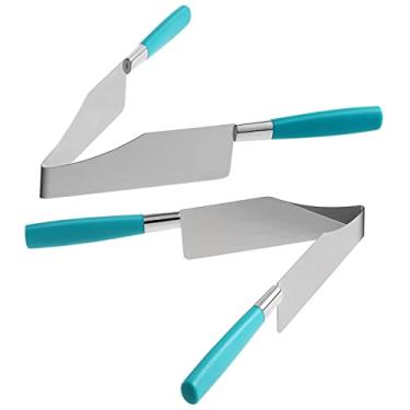 Imagem de DOITOOL 2 cortadores de bolo, cortador de bolo de aço inoxidável, cortador de metal, faca de torta, ferramentas de levantamento de bolo, divisória profissional de pastelaria para bolos, tortas