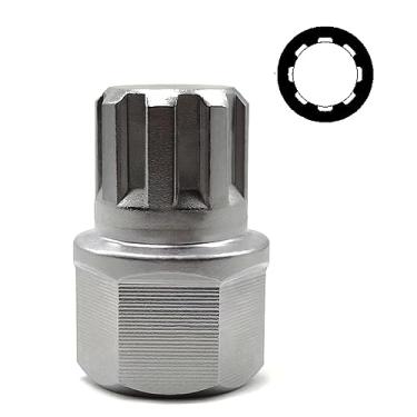 Imagem de JEUCLEL Chave de porca de bloqueio de roda 19/8PT compatível com BMW, adaptador de soquete de porca de trava de roda, ferramenta de remoção de porca de pino antifurto, removedor de parafuso antifurto