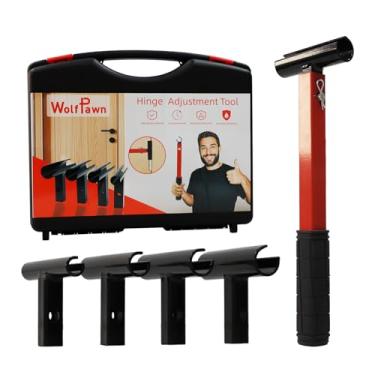 Imagem de Chave de ajuste de folga de dobradiça 4 em 1, kit de ferramentas de ajuste de dobradiça de porta de atualização, ferramenta de ajuste de dobradiça de porta para portas de armário e montagem de móveis