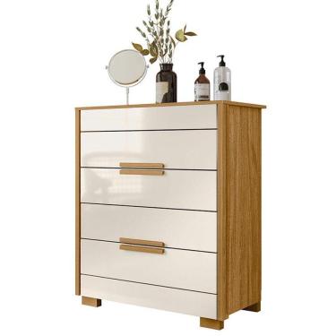 Imagem de Cômoda Gaveteiro Dhara Freijó Off White - Moval