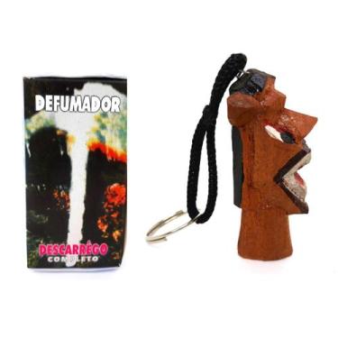 Imagem de Chaveiro Carranca Defumador Espiritual Tablete Descarrego Limpeza Umba