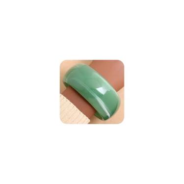 Imagem de Agriajun Pulseira feminina redonda grossa e colorida de resina acrílica para mulheres, pulseiras geométricas irregulares empilháveis, acessórios de festa, joias para presente, 6", Resina, Sem Pedra