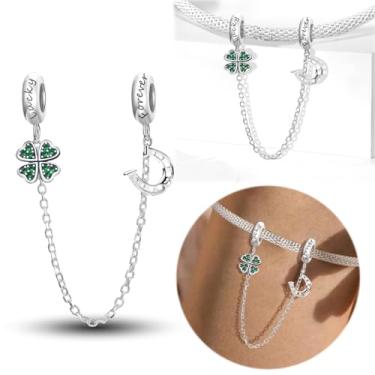 Imagem de 1 peça de berloque de prata elegante para mulheres, faça você mesmo e roupa diária combinando joias decoração presente para mamãe, 85mm*8.15*6.91mmm, Prata, Sem Pedra Preciosa