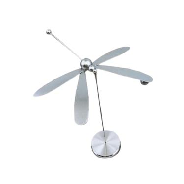 Imagem de BLWOTMOR Enfeite de Libélula, Brinquedo de Libélula em Equilíbrio, Estátua de Metal Artesanal Moderna E Criativa para Decoração de Casa, Estante, Ou Ar, Prata, Tamanho real