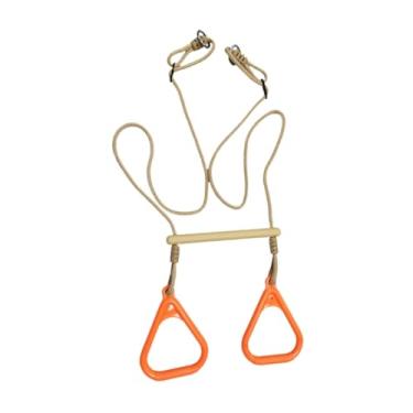 Imagem de menolana Argolas de ginástica com pegas antiderrapantes para treino físico, proporcionando uma confortável e confortável para exercícios de força, barra