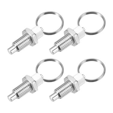 Imagem de KiBcsLic Conjunto de 4 Pinos de Mola com Anel de Tração, Indexação Manual, em aço Inoxidável, para Móveis Mecânicos E Eletrodomésticos.