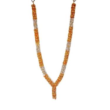 Imagem de Sigaram Hara/Mala com flor banhada a prata e ouro 50,8 cm para decoração de casa Pooja K4739