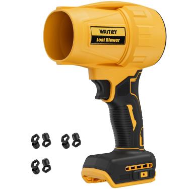Imagem de Soprador de folhas elétrico sem fio soprador de poeira para bateria Dewalt 20V MAX, motor de alta velocidade portátil Turbo Jet Blower para limpeza de pátio, cuidados com o gramado, folhas de sopro e
