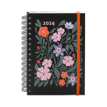 Imagem de TECA Agenda 2024 Ana Luiza Espiral Duplo Semanal Média 15,5 x 21,0 cm 144 Páginas Preta