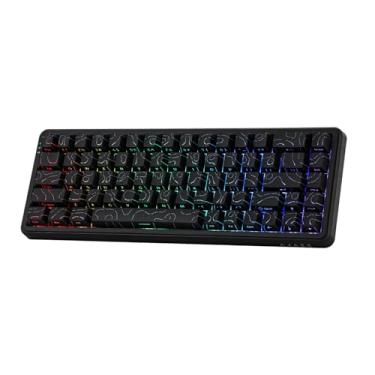 Imagem de MechLands AJAZZ AK680 MAX Teclado para jogos com fio com interruptor de efeito Hall, teclado magnético de disparo rápido, teclado mecânico com taxa de polling de 8K, estrutura superior, luz de fundo