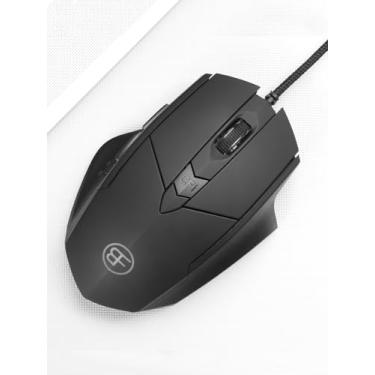 Imagem de Mouse com fio, mouse de 6 botões, iluminação com logotipo RGB, para jogos, sinal estável, para laptop, computador desktop, Mac.