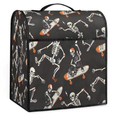 Imagem de Kitchen Aid Mixers Capa Esqueleto Esportes Abstração Engraçada para Batedeira de Suporte 6-8 Quartos com Bolso Zíper Auxiliar de Cozinha Capas de Armazenamento Capas de Aparelhos de Cozinha para