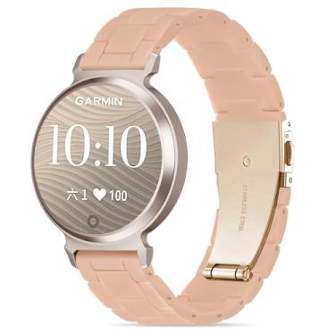 Imagem de Compatível com Garmin Lily 2 Active Watch Band Resina, Pulseira de Substituição de 14 mm para Lily 2/2 Classic/2 Active Smart Watch Acessório para Mulheres com Fivela de Aço Inoxidável, Rosa fosco