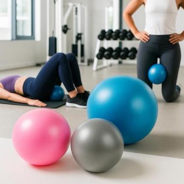 Imagem de Mini Bola Exercício Yoga Pilates Ginastica Fisioterapia 25 cm - Novo  