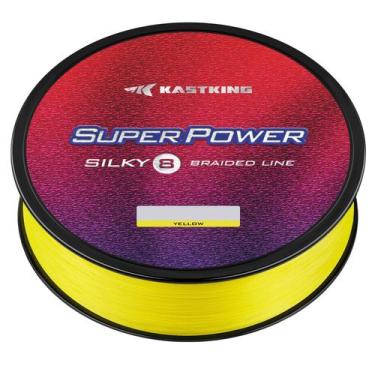 Imagem de Linha de pesca KastKing Superpower Silky8 50 libras 150 jardas amarela