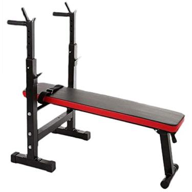 Imagem de LMJYU Rack de agachamento supino masculino fitness barra rack multifuncional suporte ajustável casa interior academia dobrável suporte de treinamento de força rack de agachamento cm