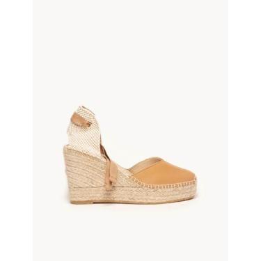 Imagem de Sandália Anabela Alta Romero Napa Marrom Claro - Alhamas, Marrom claro