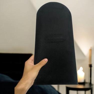 Imagem de Kit Cabeceira Estofada Adesiva 45x20 cm – Tecido Suede Premium, 5 a 20 Módulos para Cama Solteiro, Casal, Queen, King e L(PRETO,17)