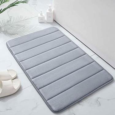 Imagem de KIT 3 Tapete De Banheiro Soft Macio Secagem Rápida 60x40cm Tapete sala(2,Cinza Liso)
