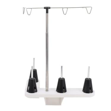 Imagem de AUNMAS Suporte de Linha para Máquina de Costura, Plástico Resistente e Aço Inoxidável, Suporte para 4 Carretéis para Fácil Bordado e Acolchoamento, Portátil para Uso Doméstico