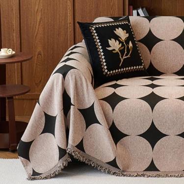 Imagem de WMLTZFUS Capa de sofá vintage lavável, capa de sofá para sofá, multiuso, protetor de móveis para cães, animais de estimação, escritório, relaxamento, rosa, 180 x 150 cm