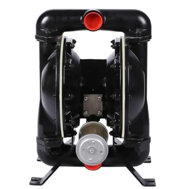 Imagem de EMAGENE Bomba de diafragma dupla operada por ar de 1-1/2 polegadas, óleo de motor de transporte de entrada/saída, águas residuais DN40 90GPM duplo diafragma Santoprene por liga de alumínio