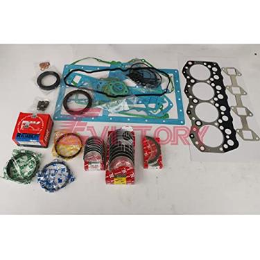 Imagem de EVICTORY Anel de pistão para Mitsubishi Parts K4C + rolamento pequeno grande principal + kit completo de junta