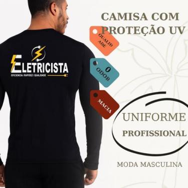Imagem de Camisa Térmica Uniforme para Pedreiro e Eletricista Masculina Profissi