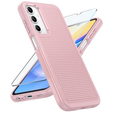 Imagem de FNTCASE Capa de telefone para Galaxy A15-5G: Capa protetora de camada dupla para Samsung Galaxy A15 5G à prova de choque com traseira texturizada antiderrapante - Proteção militar resistente - 16,5 cm
