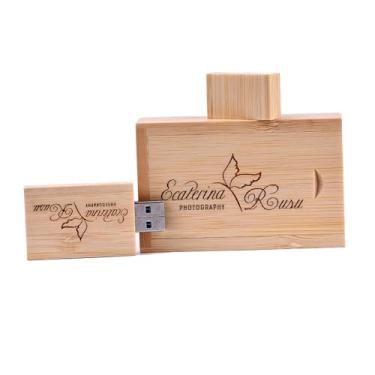 Imagem de Unidade USB de madeira personalizada, pen drive USB personalizado para estúdios de fotografia/música, presentes corporativos, lembrancinhas de casamento, eventos promocionais, pen drive gravado com