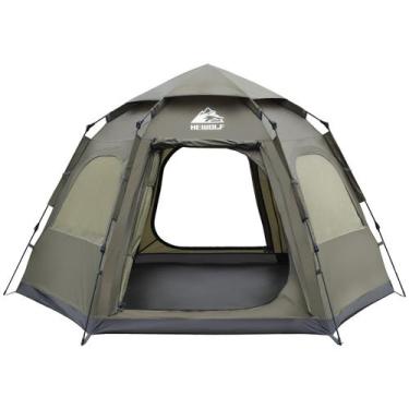Imagem de Carpa de Camping HEWOLF para 2/3/4 Personas Impermeable Verde