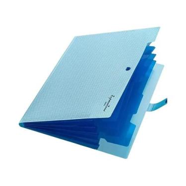 Imagem de Pasta Expansível A4 Com 5 Bolsos Organizador De Papel Portátil Para Ma