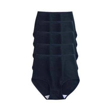 Imagem de Conjunto De Calcinhas De Algodão De Cintura Alta Para Mulheres, Cor Só